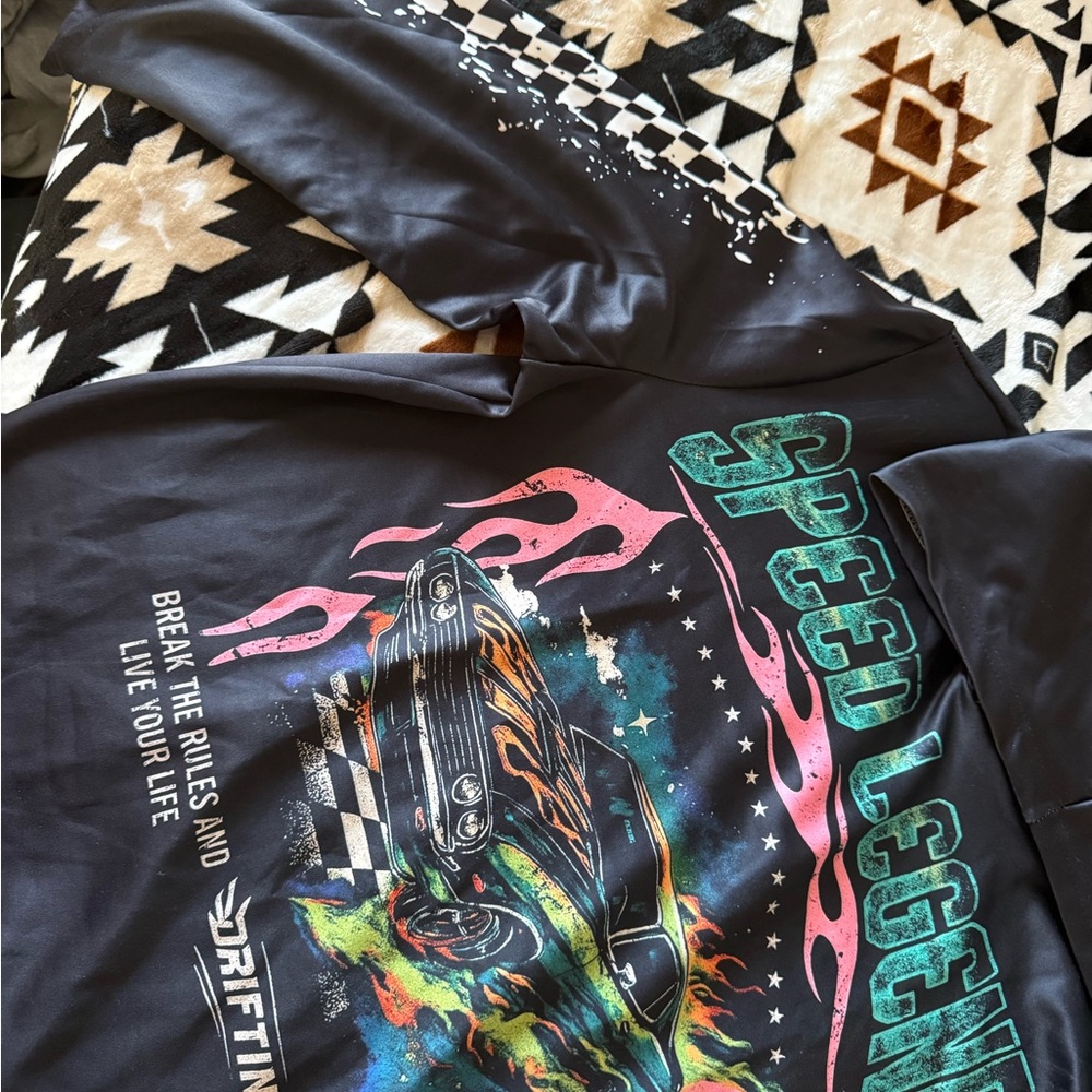 Black Speed Legend Graphic Hoodie - Picture 2 of 3